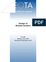 Design of Bonded Anchors - ETA Technical Report