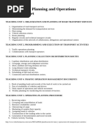 UF0924 Planning of Routes and Road Transport Operations