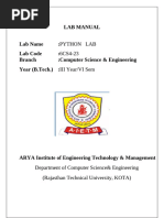 PYTHON LAB MANUAL AIETM