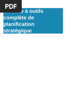 Boîte à outils complète de planification stratégique