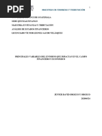 PRINCIPALE VARIABLES DEL ENTORNO QUE IMPACTAN EN EL CAMPO FINANCIERO Y ECONOMICO (JENNER OROZCO 202004524)