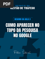 Resumo Aula 3 Como Aparecer No Topo Da Pesquisa No Google