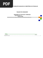 PROGRAMA INFOTEP GARÇOM 2019