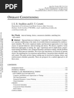 Operant Conditioning (Staddon & Cerutti, 2003)