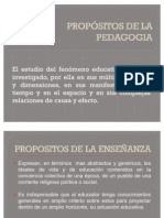 Propósitos de La Pedagogia