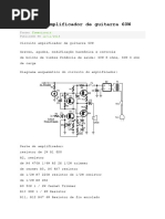 Circuito Amplificador de Guitarra 60W