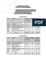 Kannur University Faculty of Engineering Curricula, Scheme of Examinations & Syllabi For B.Tech Degree Programme (III-IV Semesters) in Information Technology With Effect From 2007 Admissions