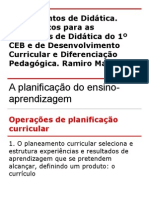 A Planificação Didática Conceção e Condução Do Ensino