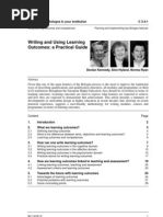 Writing and Using Learning Outcomes: A Practical Guide