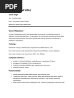 Curriculum Vitae Jasvir