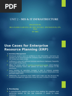 Unit 2 – Ism - It Infrastructure