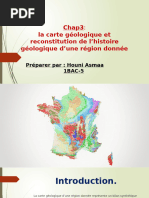 la carte géologique et reconstitution de l’histoire géologique d’une région donnée