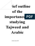 A Brief Outline of The Importance of Studying Tajweed and Arabic