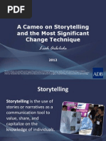 A Cameo On Storytelling and The Most Significant Change Technique