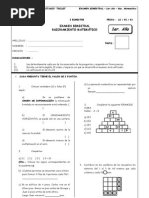 Raz. Matm - Exam - Bim. - 1er Año