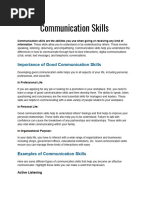 Communication Skills