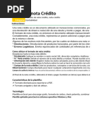 132. Formato de Nota Credito