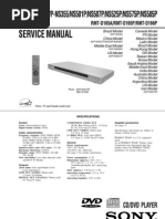 Service Manual: DVP-NS355/NS501P/NS507P/NS525P/NS575P/NS585P