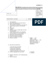 Appendix "A" Application For The Post of in CRPF