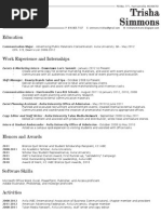 2012 February Update - Bulleted Resume