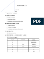 Microprocessor &amp Micro Controller Expt No.1