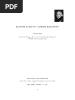 Lecture Notes On General Relativity - Mathias Blau