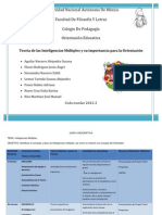 Teoría de Las Inteligencias Múltiples. Carta Descriptiva