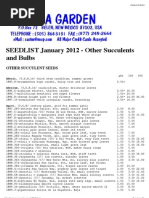 Seedlist January 2012 - Other Succulents