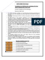 AICTE CMAT Test Briefing Instructions Updated