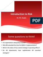 Introduction To Risk: Dr. P.K. Gupta