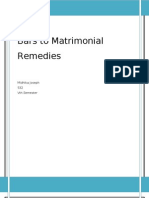 Bars To Matrimonial Remedies