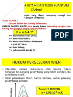 Radiasi Benda Hitam Dan Teori Kuantum Cahaya