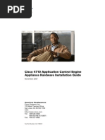 Cisco 4710 Application Control Engine Appliance Hardware Installation Guide