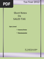 Notes On Sales Tax