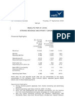 Results For H1 2008: Strong Revenue and Profit Growth: Financial Highlights