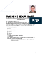 Machine Hour Rate