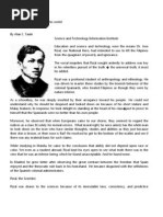 Rizal's Works in Science and Technology