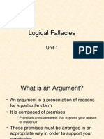 Logical Fallacies: Unit 1