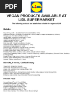 Lidl Vegan List