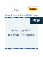 Selecting Voip For Your Enterprise: Expert Reference Series of White Papers