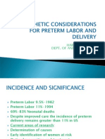 Preterm Labor and Delivery