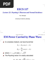 Lecture 22 Poynting's Theorem and Normal Incidence