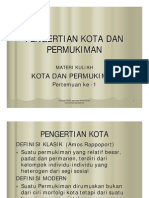 Pengertian Kota Dan Pemukiman