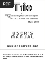 Trio T2800 User Manual