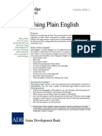 Using Plain English: Knowledge Solutions