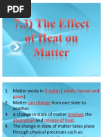 Effect of Heat On Matter