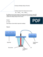 Determining An Enthalpy Change of Reaction