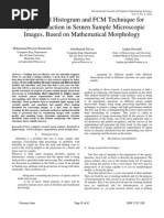 Using Local Histogram and FCM Technique For Object Extraction in Semen Sample Microscopic Images, Based On Mathematical Morphology