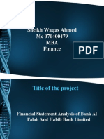 Financial Statement Analysis of Bank Al Falah and Habib Bank Limited