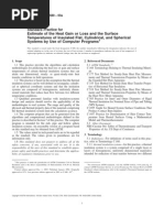 ASTM C 680 - 03 Estimate of The Heat Gain or Loss and The Surface Temperatures of Insulated Flat, Cylindrical, and Spherical Systems